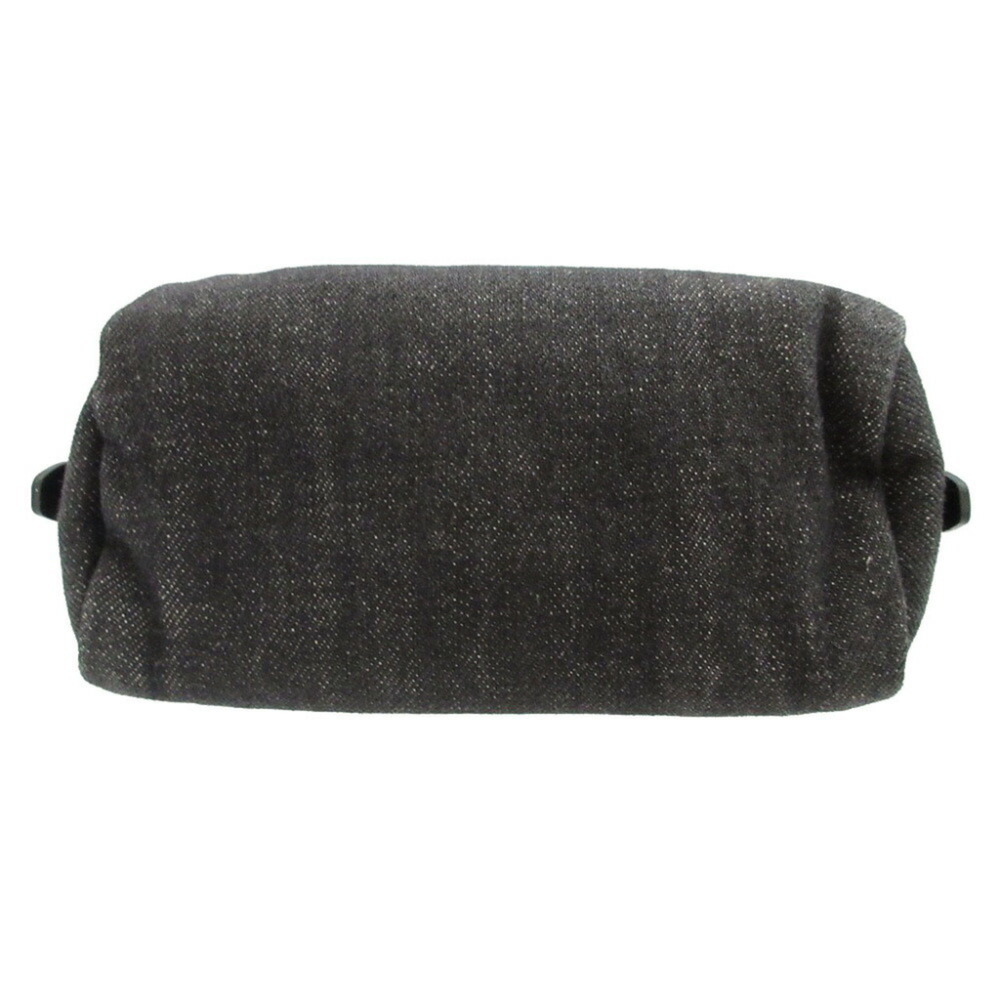 Prada Triangle Plate Denim Black Pouch 0484PRADA - Picture 4 of 8